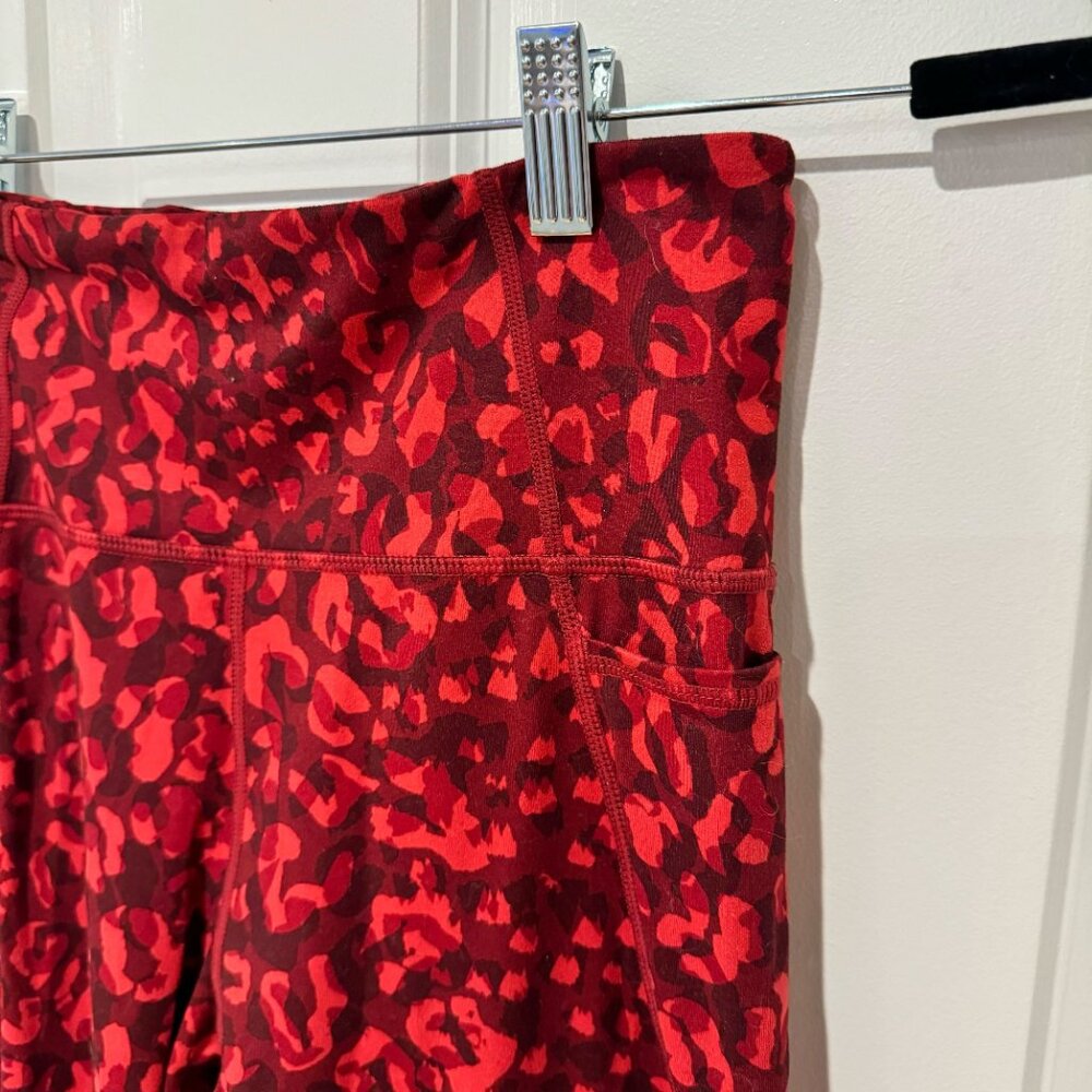 Red Cheetah Print Joy Lab Workout Leggin - Size Small - Picture 2 of 5
